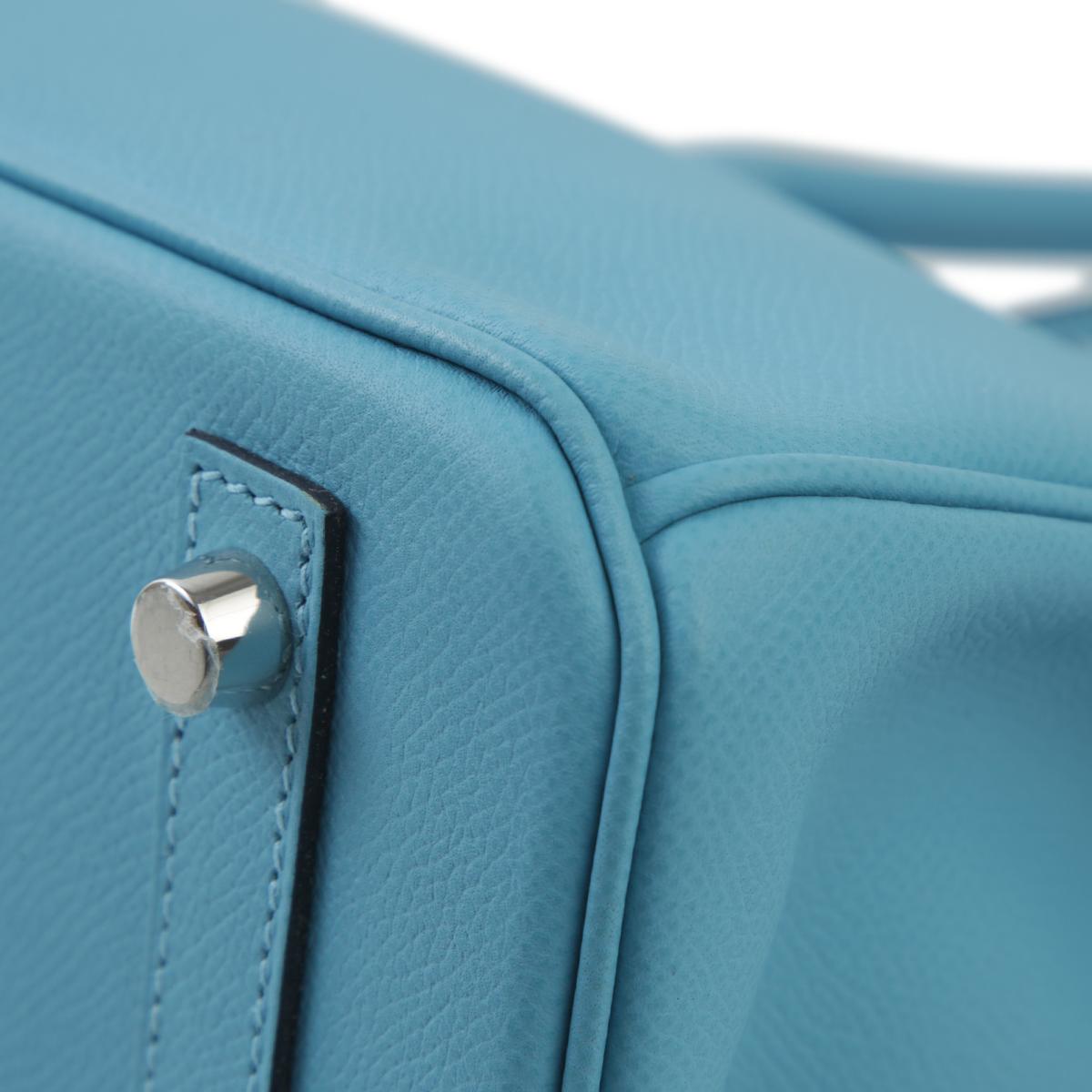 HERMÈS Birkin 30 handbag in Blue du Nord Epsom leather with Palladium hardware - 11