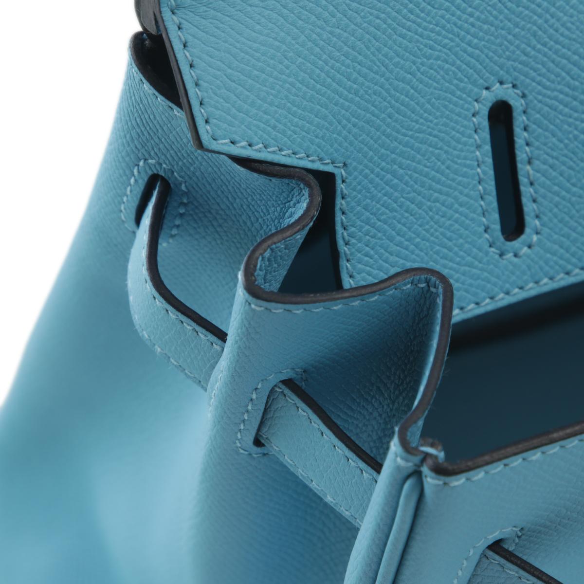 HERMÈS Birkin 30 handbag in Blue du Nord Epsom leather with Palladium hardware - 17