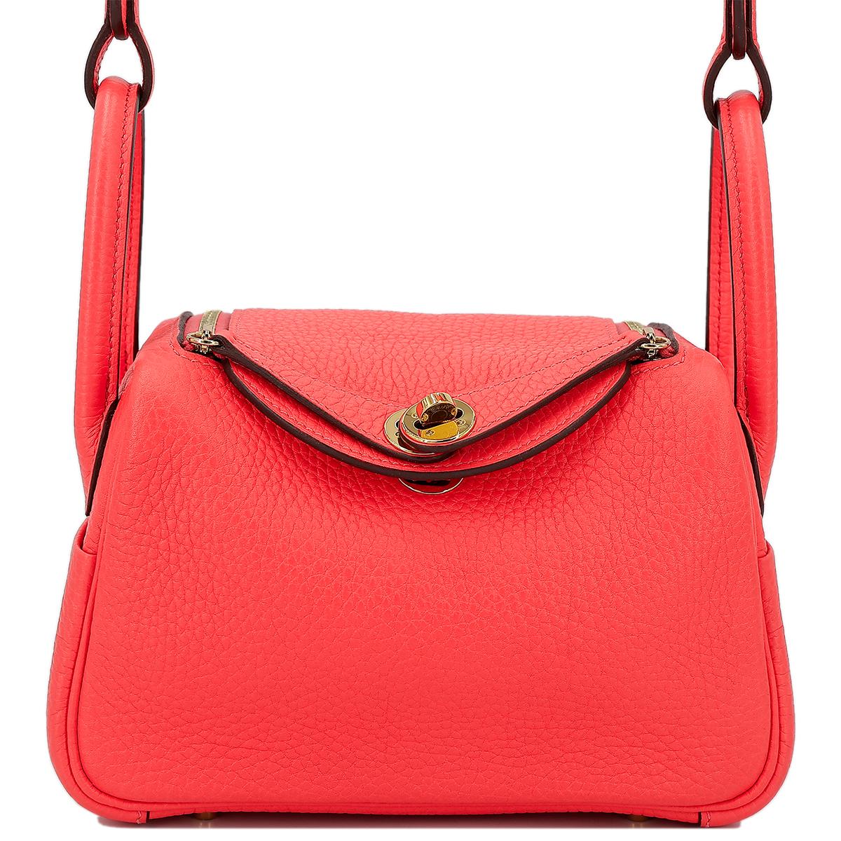 ランク A HERMÈS エルメス ミニリンディ ローズテキサス (0E) トリヨン ゴールド金具 Z刻印 - 1