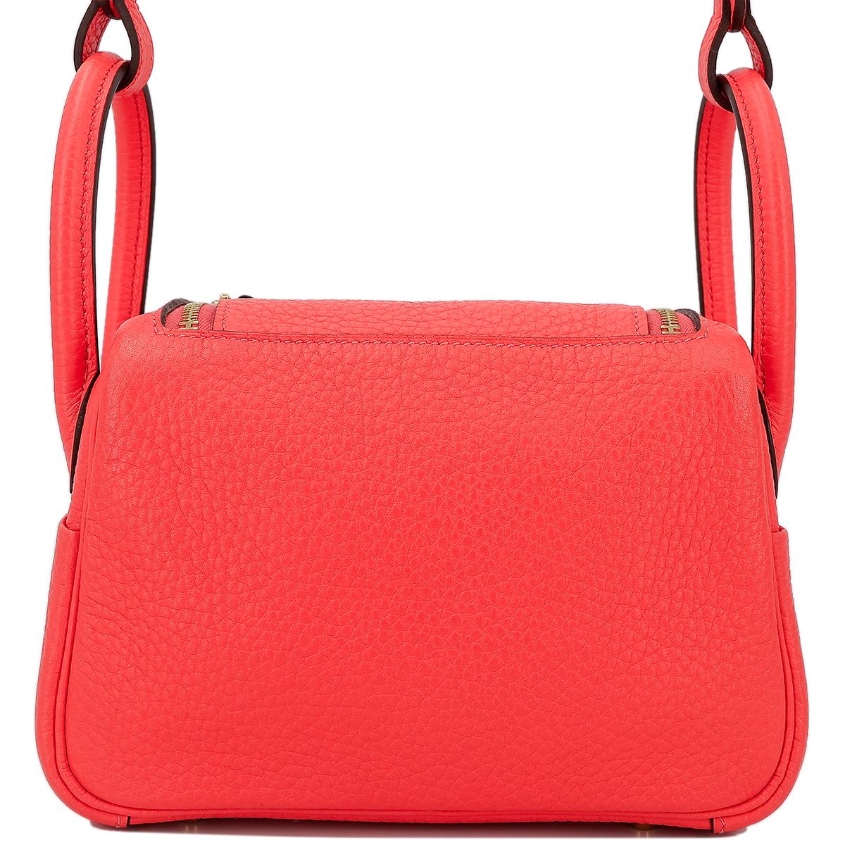 ランク A HERMÈS エルメス ミニリンディ ローズテキサス (0E) トリヨン ゴールド金具 Z刻印 - 3