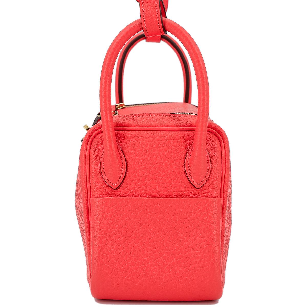 ランク A HERMÈS エルメス ミニリンディ ローズテキサス (0E) トリヨン ゴールド金具 Z刻印 - 4