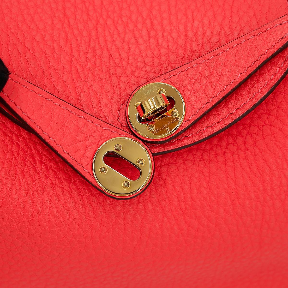 ランク A HERMÈS エルメス ミニリンディ ローズテキサス (0E) トリヨン ゴールド金具 Z刻印 - 15