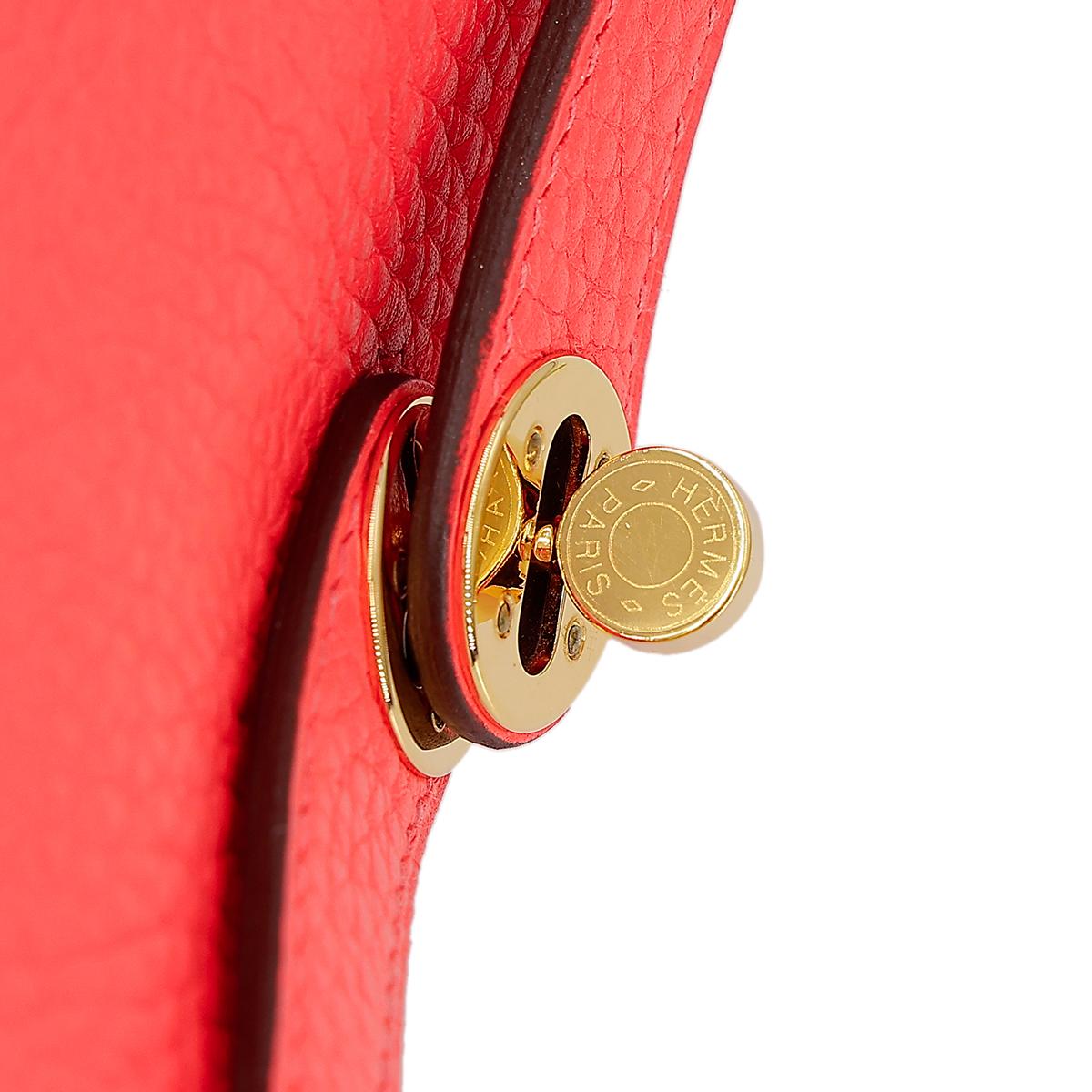 ランク A HERMÈS エルメス ミニリンディ ローズテキサス (0E) トリヨン ゴールド金具 Z刻印 - 14