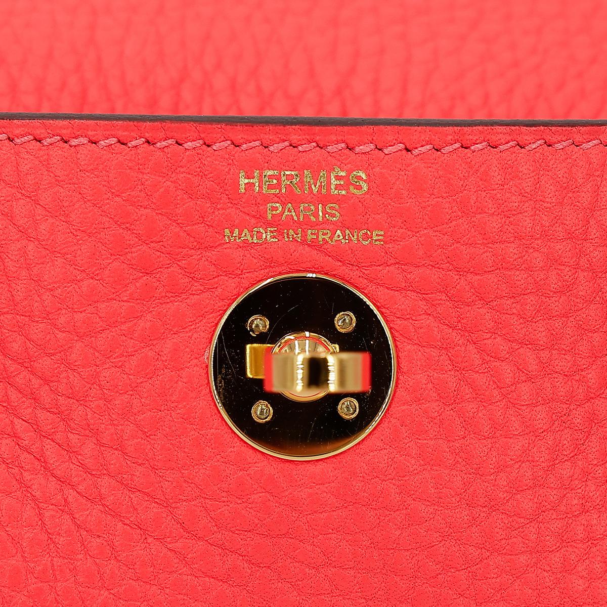 ランク A HERMÈS エルメス ミニリンディ ローズテキサス (0E) トリヨン ゴールド金具 Z刻印 - 16
