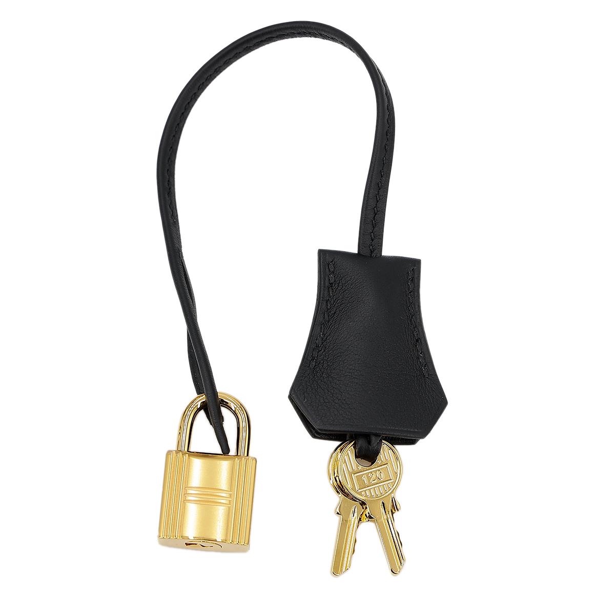 HERMÈS Limited Edition Birkin Quadrille 30 handbag in Black and Ficelle Canvas and Swift leather with Gold hardware - 19