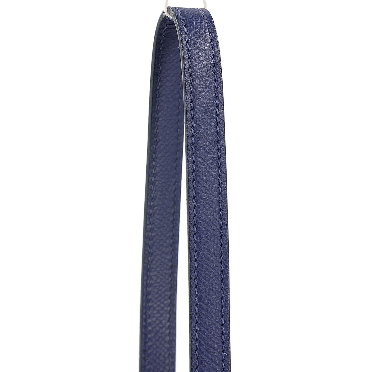 HERMÈS Constance Mini 19 shoulder bag in Blue Sapphire Epsom leather with Enamel hardware - 7