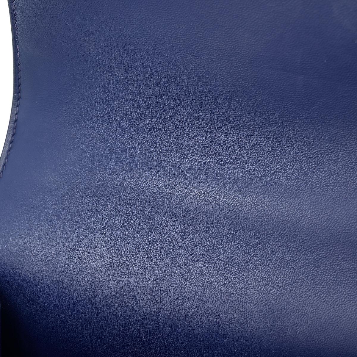 HERMÈS Constance Mini 19 shoulder bag in Blue Sapphire Epsom leather with Enamel hardware - 18