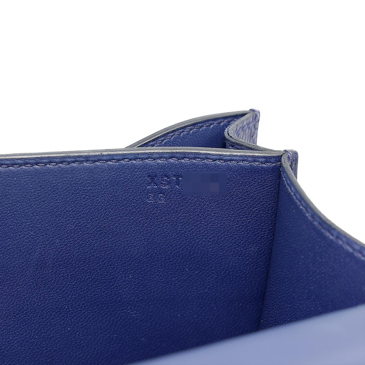 HERMÈS Constance Mini 19 shoulder bag in Blue Sapphire Epsom leather with Enamel hardware - 29