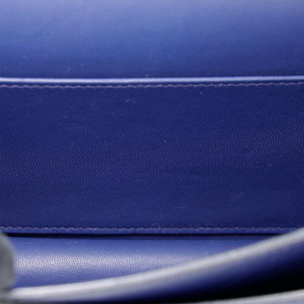 HERMÈS Constance Mini 19 shoulder bag in Blue Sapphire Epsom leather with Enamel hardware - 21