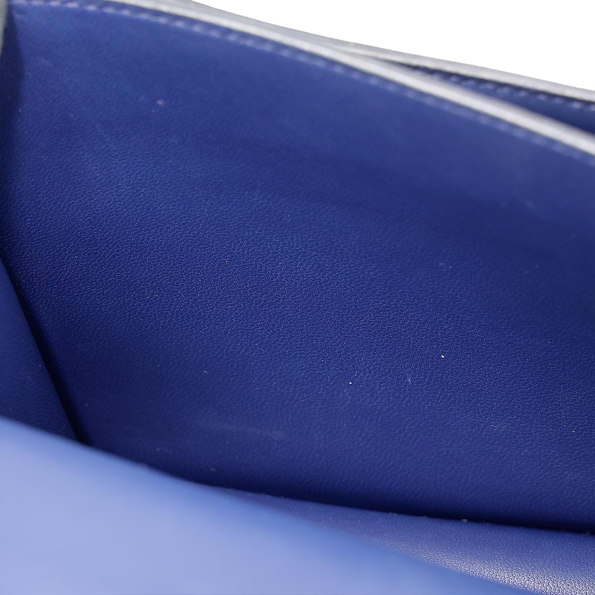 HERMÈS Constance Mini 19 shoulder bag in Blue Sapphire Epsom leather with Enamel hardware - 24