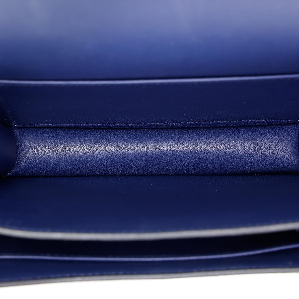 HERMÈS Constance Mini 19 shoulder bag in Blue Sapphire Epsom leather with Enamel hardware - 23