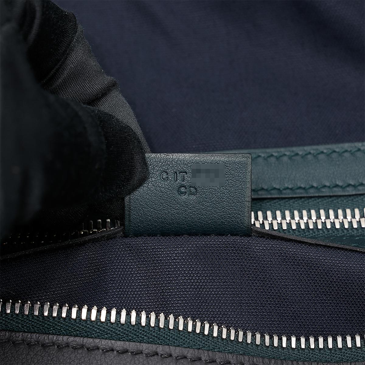 HERMÈS Sac City Slide Cross GM shoulder bag in Plomb and Vert Cypress Evercolor leather with Palladium hardware - 20