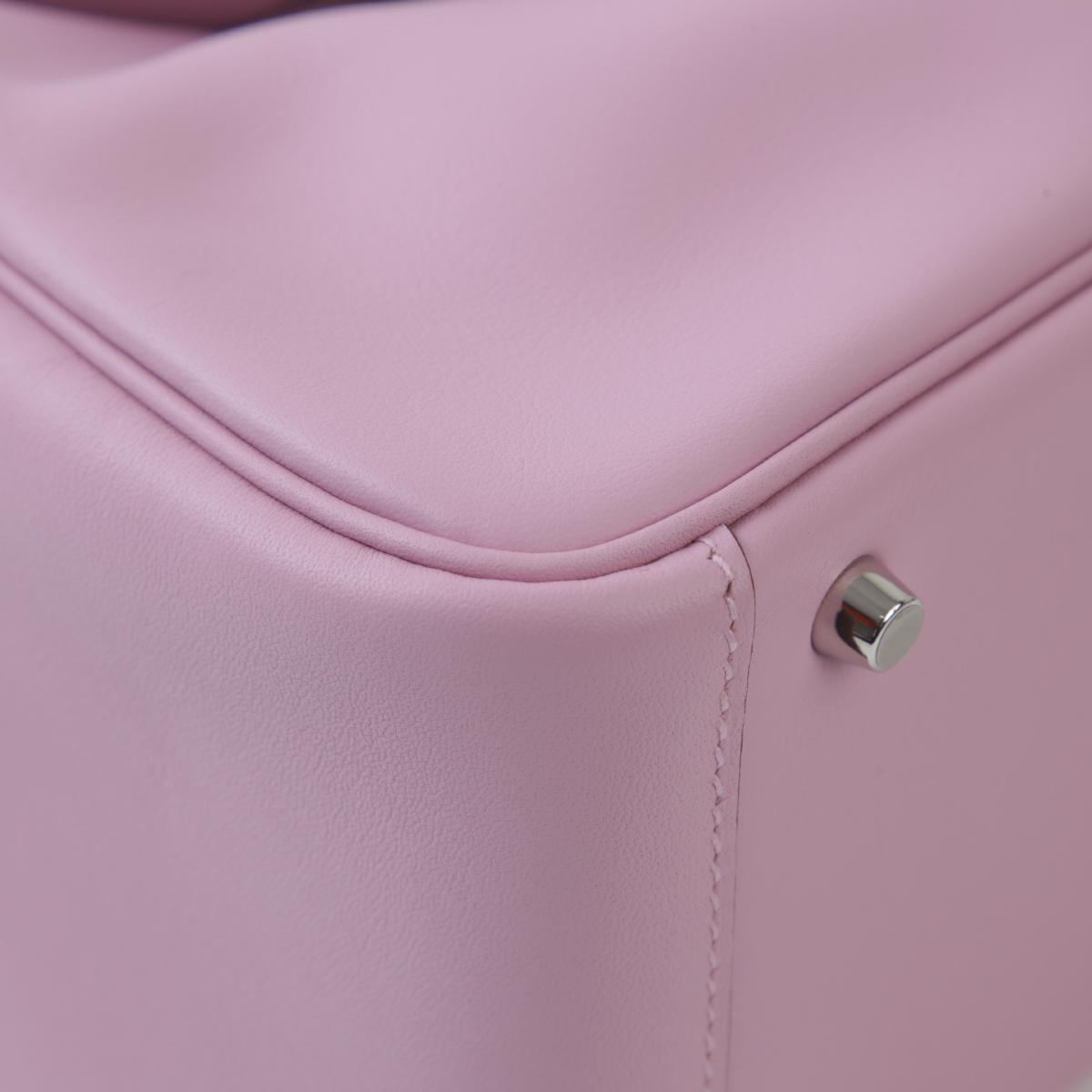 SA超美品 HERMÈS 爱马仕 Mini Lindy X9 锦葵紫 Mauve Sylvestre Swift牛皮 银扣 U刻 2022年 - 8
