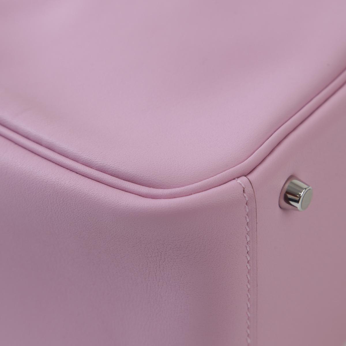 SA超美品 HERMÈS 爱马仕 Mini Lindy X9 锦葵紫 Mauve Sylvestre Swift牛皮 银扣 U刻 2022年 - 10