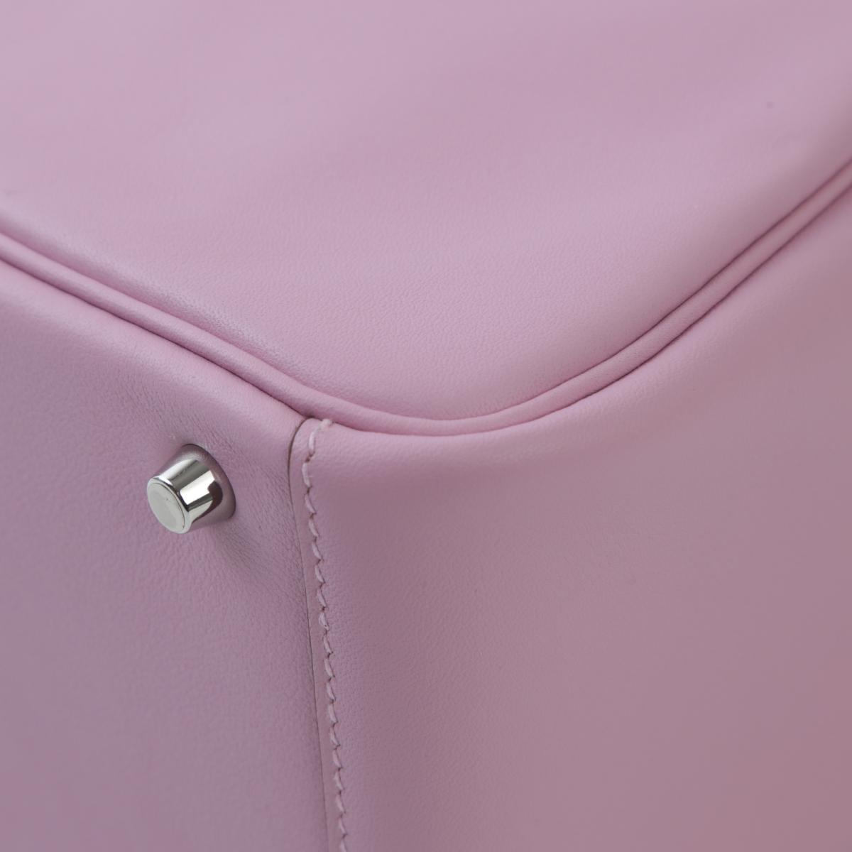 SA超美品 HERMÈS 爱马仕 Mini Lindy X9 锦葵紫 Mauve Sylvestre Swift牛皮 银扣 U刻 2022年 - 11