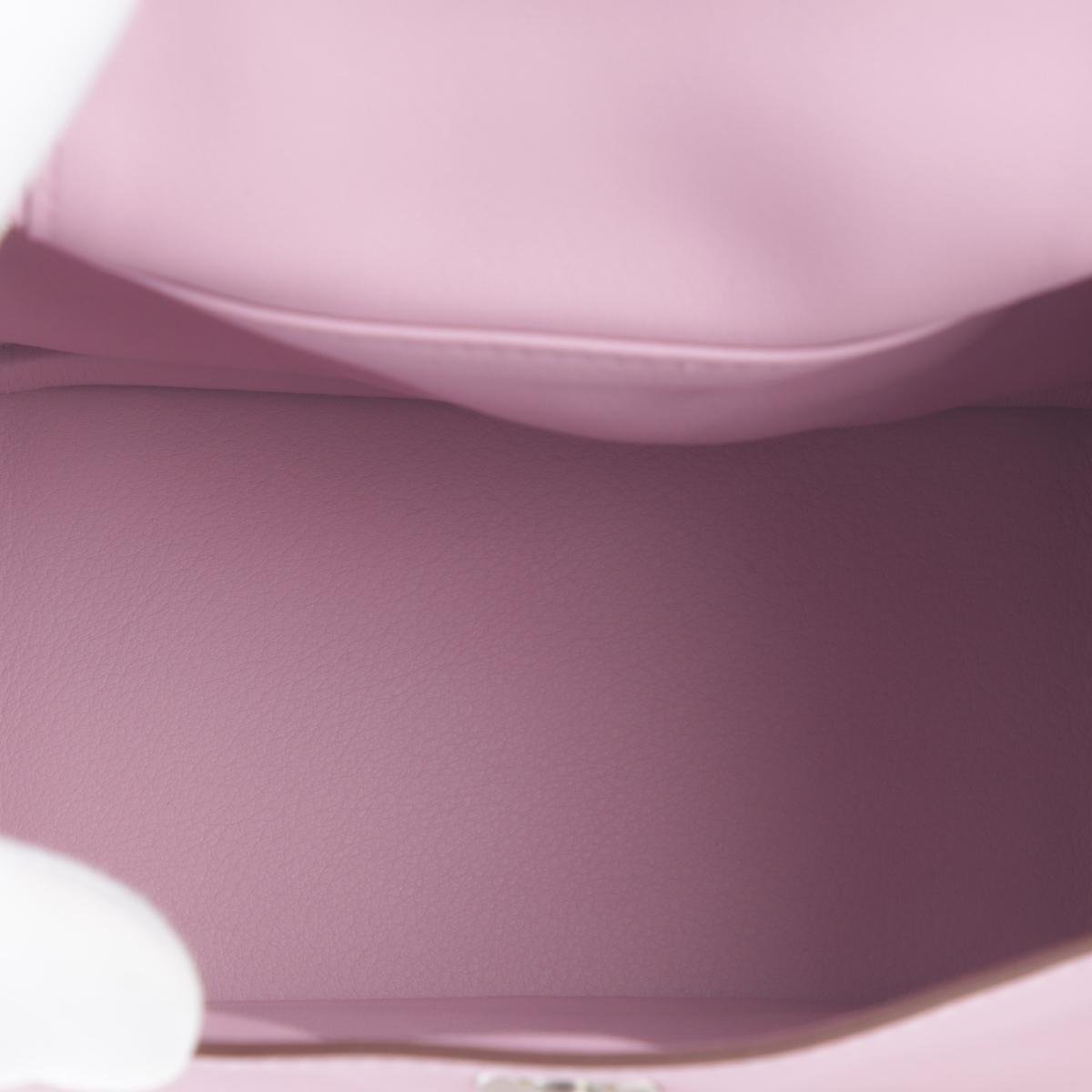 SA超美品 HERMÈS 爱马仕 Mini Lindy X9 锦葵紫 Mauve Sylvestre Swift牛皮 银扣 U刻 2022年 - 14