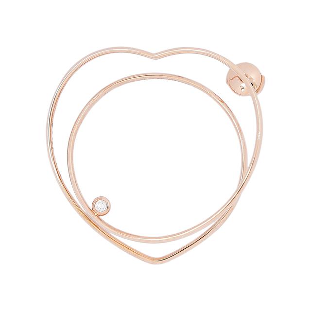 Earring Vertige Coeur Right Single in Rose Gold