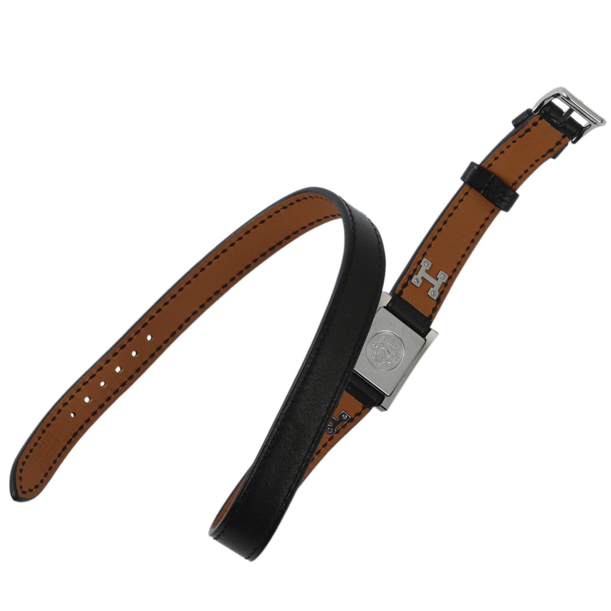 HERMÈS Medor double tour watch in Black with Palladium hardware - 3