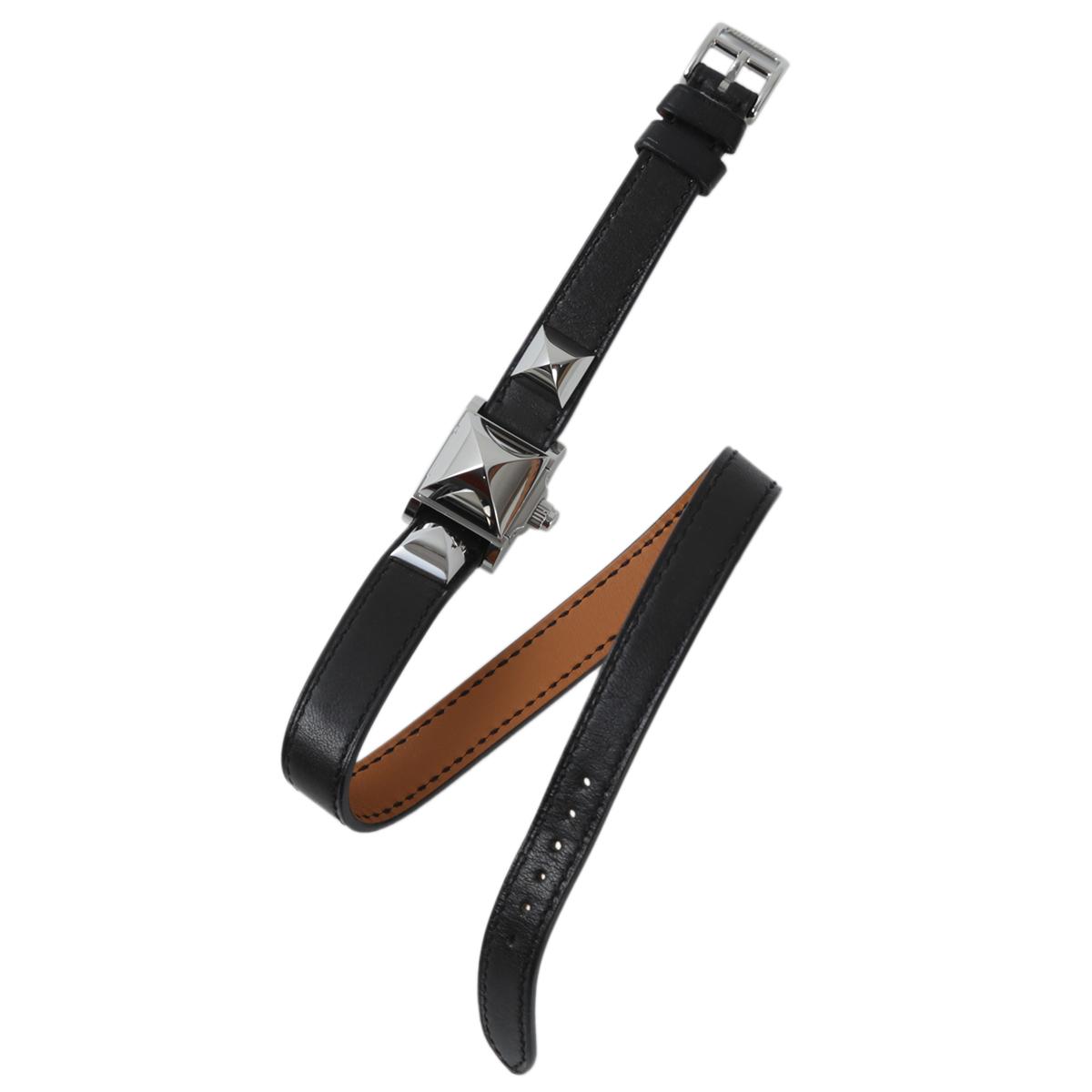 HERMÈS Medor double tour watch in Black with Palladium hardware - 2