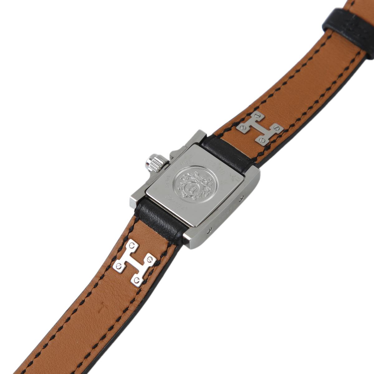 HERMÈS Medor double tour watch in Black with Palladium hardware - 6