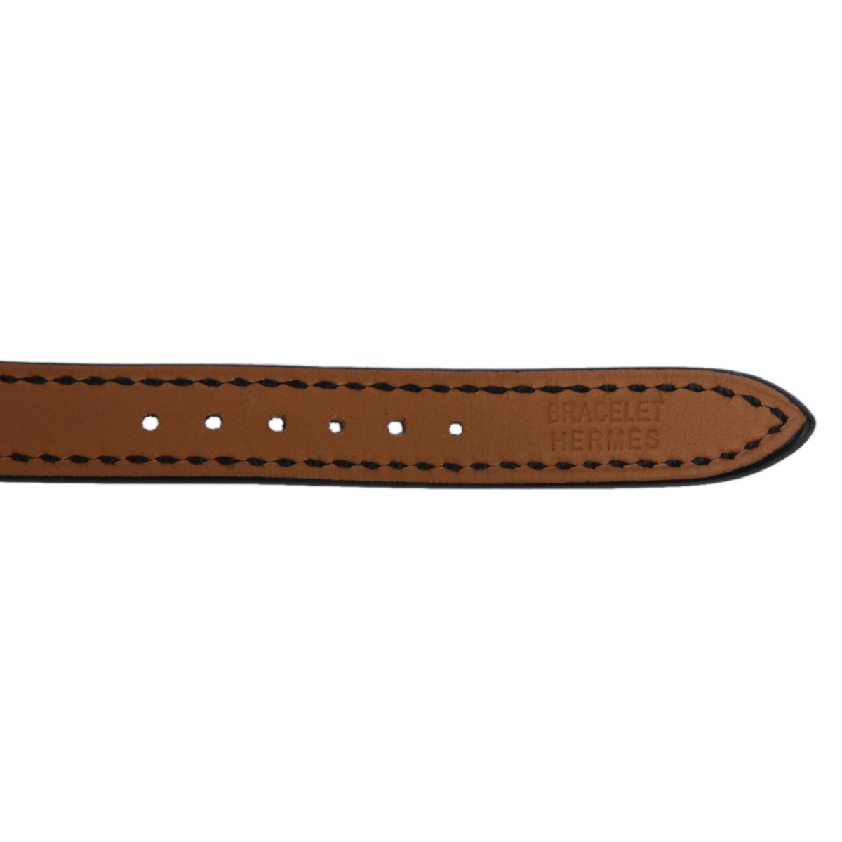HERMÈS Medor double tour watch in Black with Palladium hardware - 9