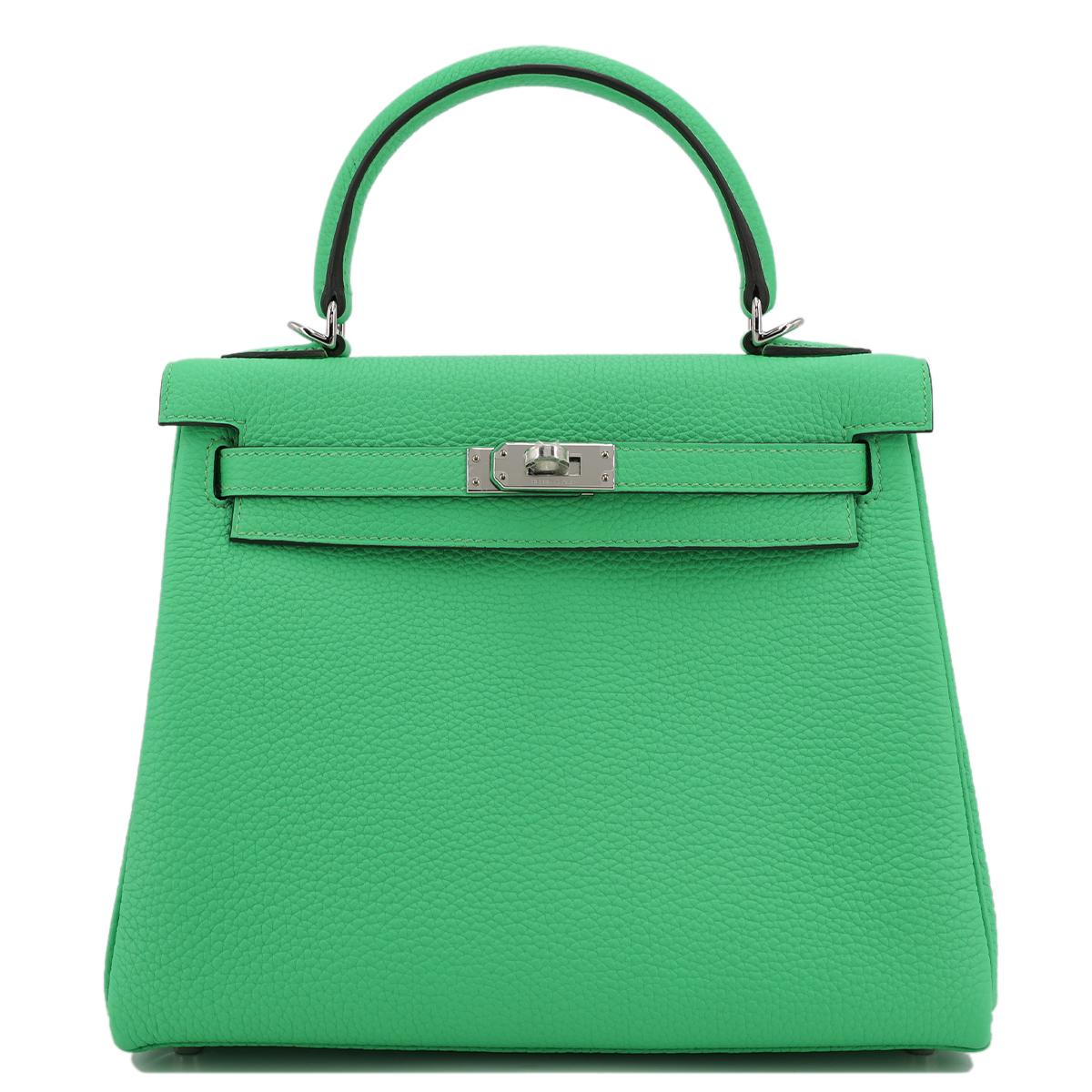 HERMÈS エルメス ケリー25 ヴェールコミック トゴ シルバー金具 W刻印 - 1