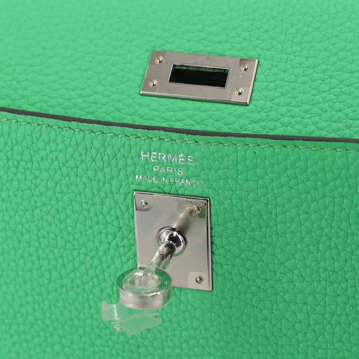 HERMÈS エルメス ケリー25 ヴェールコミック トゴ シルバー金具 W刻印 - 13