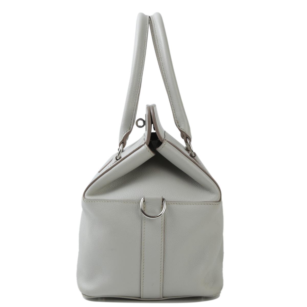 HERMÈS Toolbox 20 handbag in Pearl Gray Evercolor leather with Palladium hardware - 4