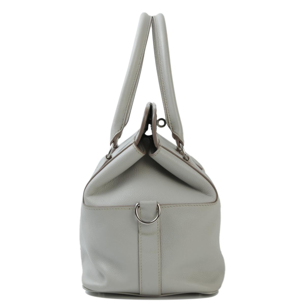 HERMÈS Toolbox 20 handbag in Pearl Gray Evercolor leather with Palladium hardware - 5