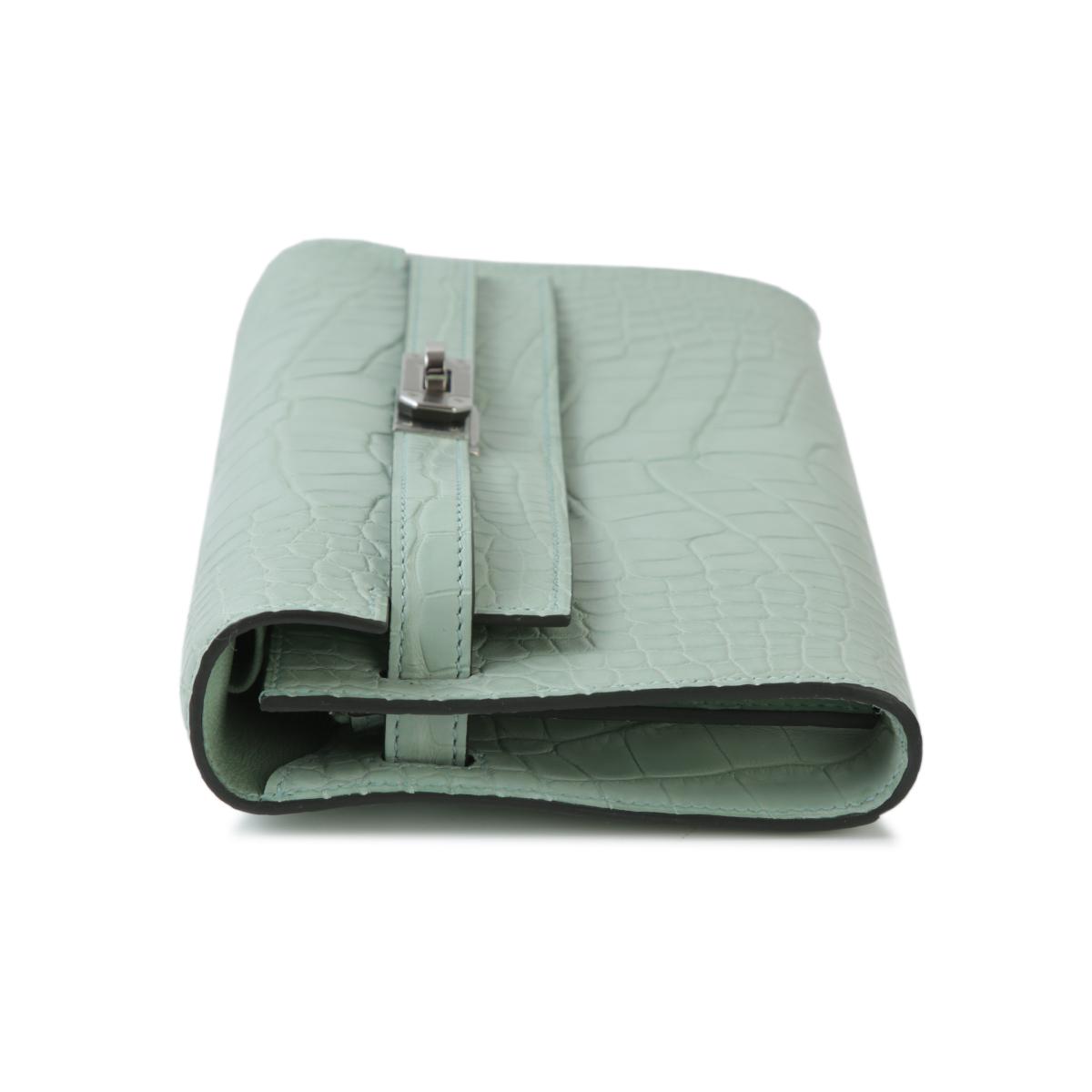 Unused ( Rank NS ) HERMÈS Kelly To Go Vert d’Eau (6U) Alligator Palladium hardware B (2023) - 4