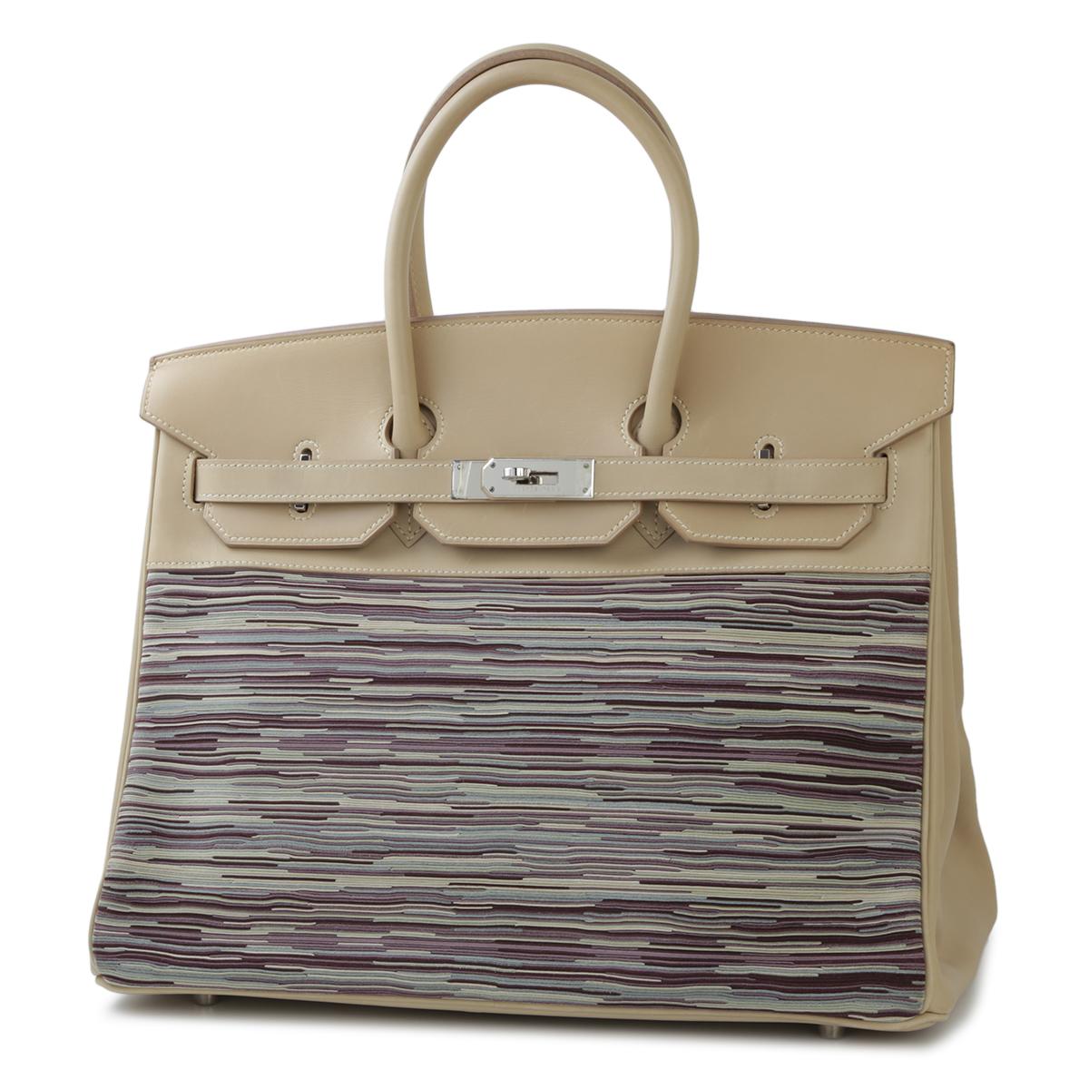 HERMÈS Limited Edition Birkin 35 handbag in Multi-color Vibrato goatskin and Box calfskin with Palladium hardware - 2