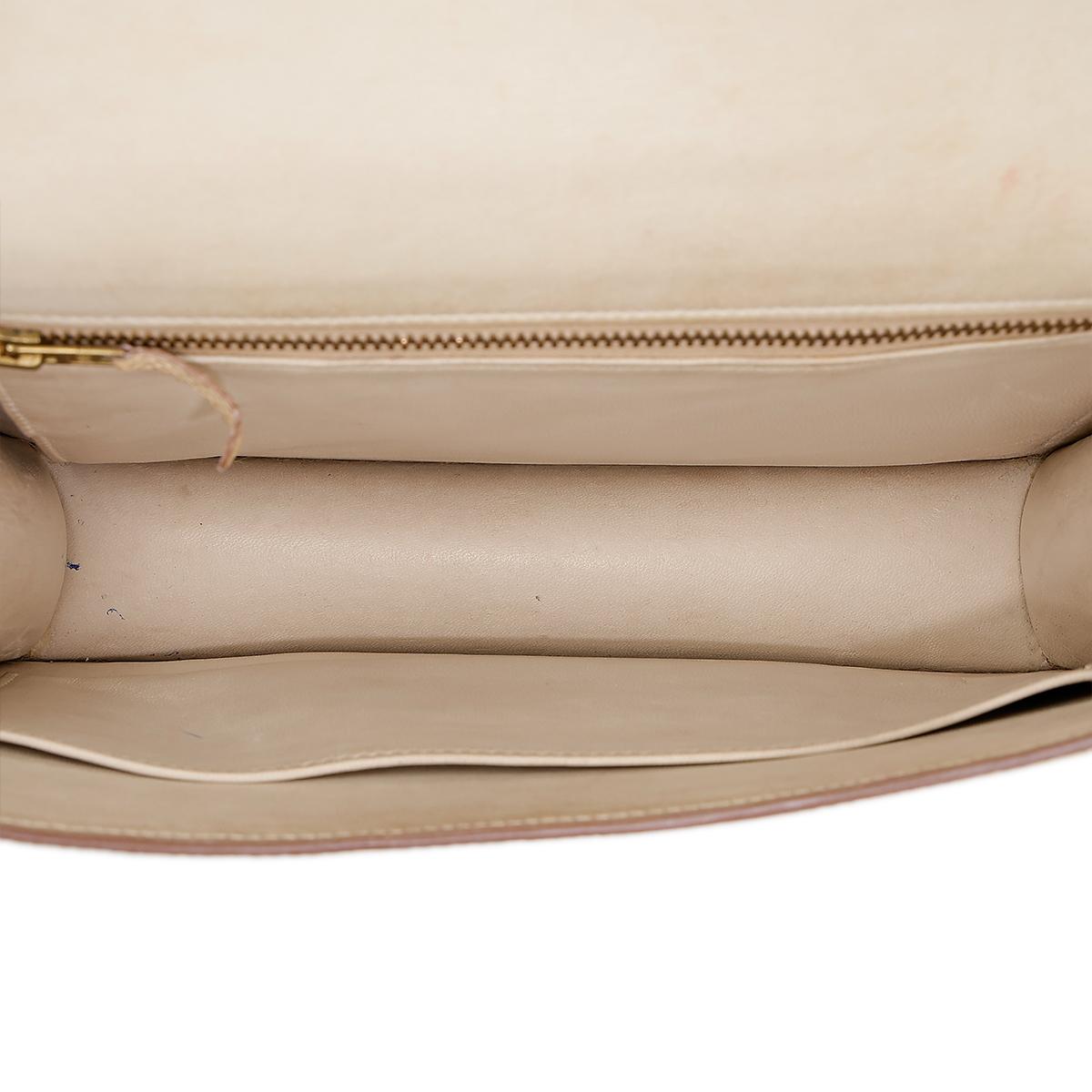 HERMÈS Lizard Constance 23 shoulder bag in Beige with Gold hardware - 24