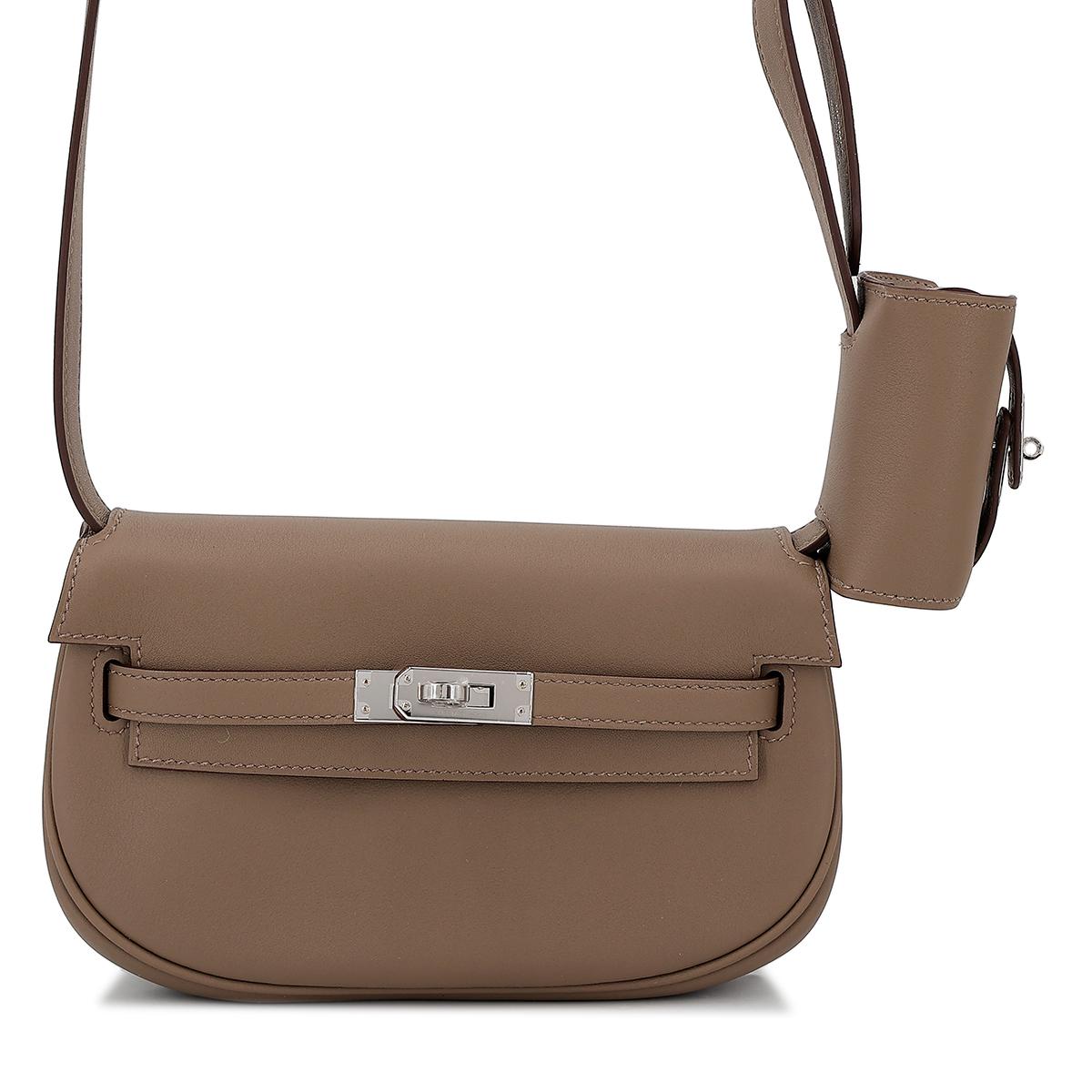 Brand New ( Rank N ) HERMÈS Kelly Moove Etoupe (18) Swift Palladium hardware W (2024) - 1