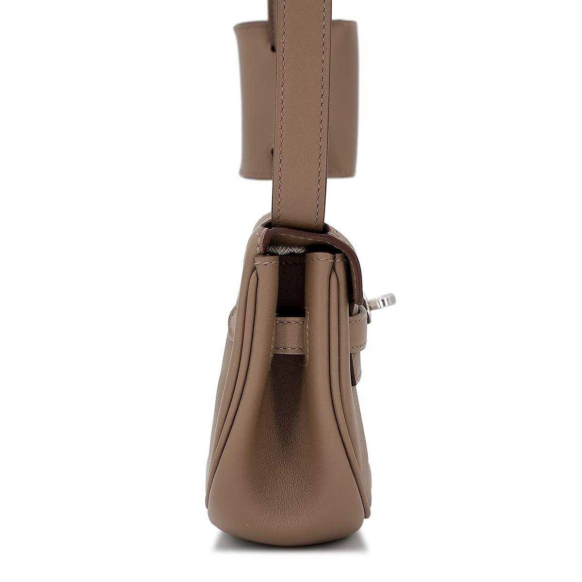 Brand New ( Rank N ) HERMÈS Kelly Moove Etoupe (18) Swift Palladium hardware W (2024) - 5