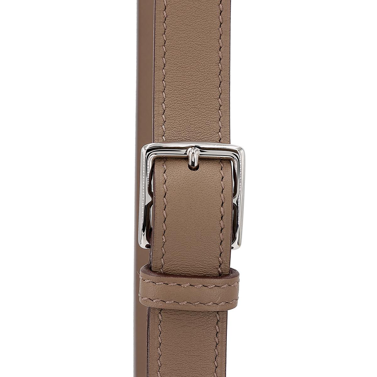 Brand New ( Rank N ) HERMÈS Kelly Moove Etoupe (18) Swift Palladium hardware W (2024) - 6