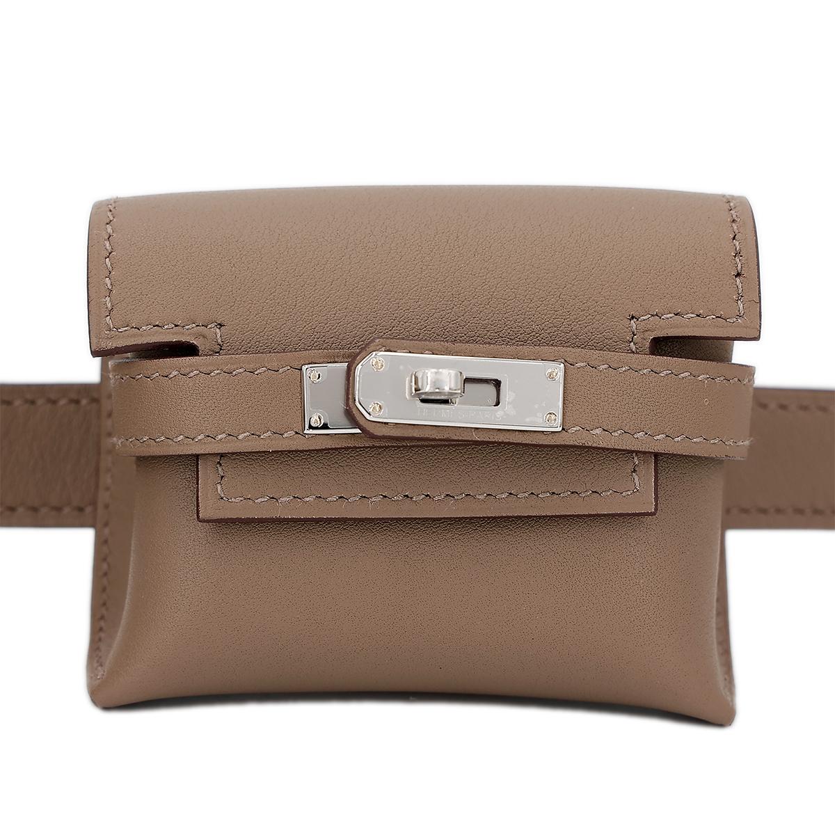 Brand New ( Rank N ) HERMÈS Kelly Moove Etoupe (18) Swift Palladium hardware W (2024) - 21