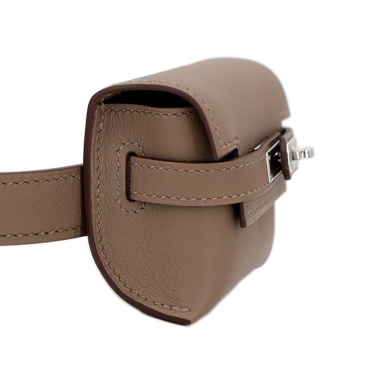 Brand New ( Rank N ) HERMÈS Kelly Moove Etoupe (18) Swift Palladium hardware W (2024) - 25