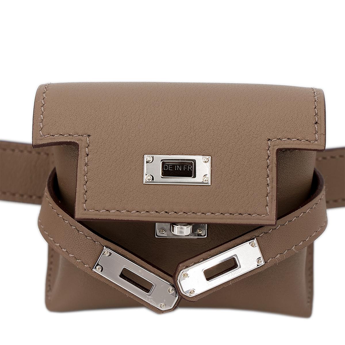 Brand New ( Rank N ) HERMÈS Kelly Moove Etoupe (18) Swift Palladium hardware W (2024) - 24