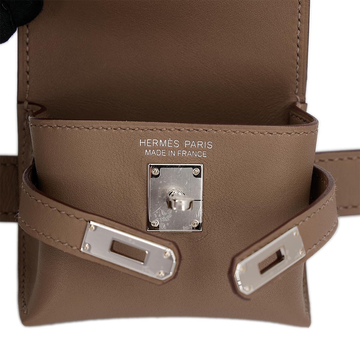 Brand New ( Rank N ) HERMÈS Kelly Moove Etoupe (18) Swift Palladium hardware W (2024) - 26