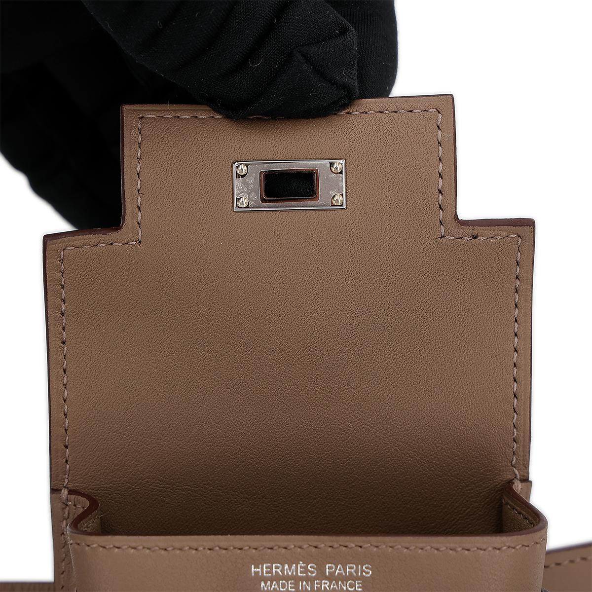 Brand New ( Rank N ) HERMÈS Kelly Moove Etoupe (18) Swift Palladium hardware W (2024) - 27