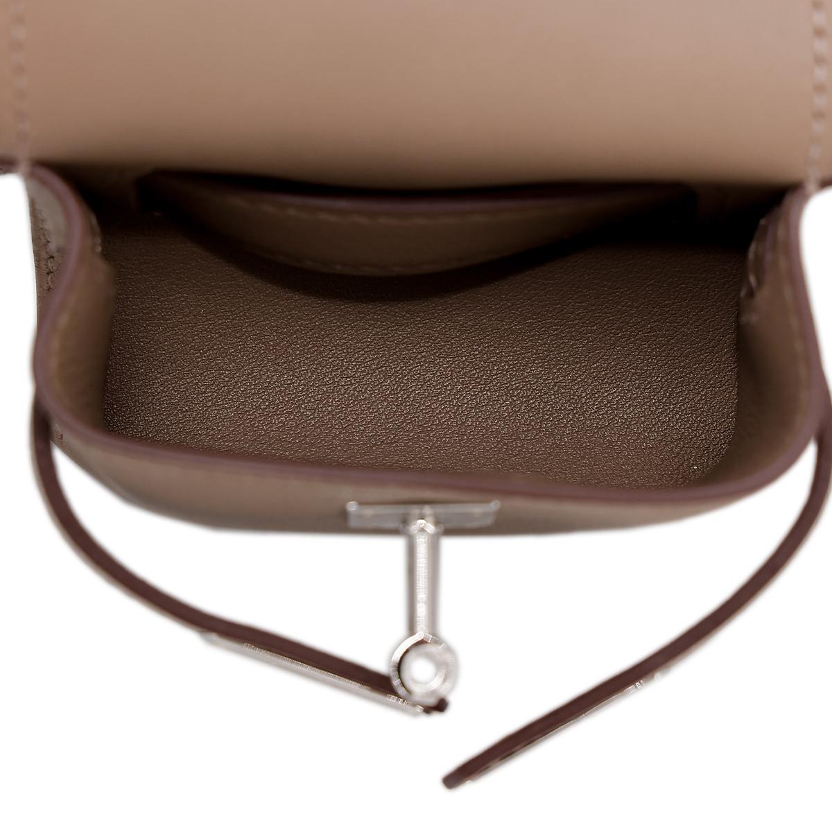 Brand New ( Rank N ) HERMÈS Kelly Moove Etoupe (18) Swift Palladium hardware W (2024) - 30
