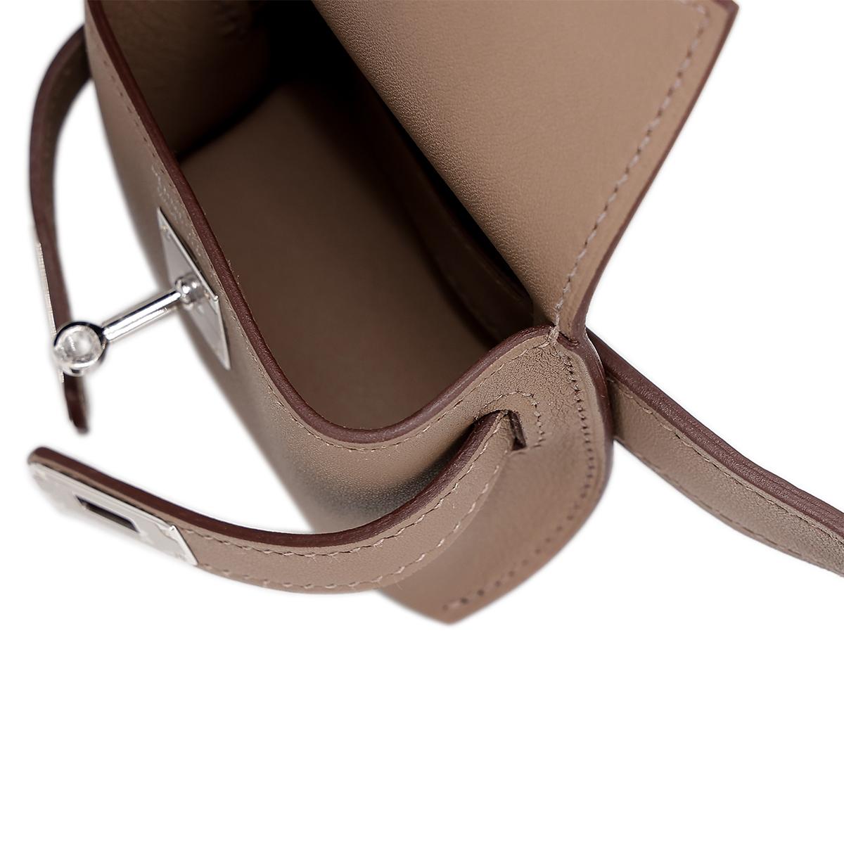 Brand New ( Rank N ) HERMÈS Kelly Moove Etoupe (18) Swift Palladium hardware W (2024) - 29