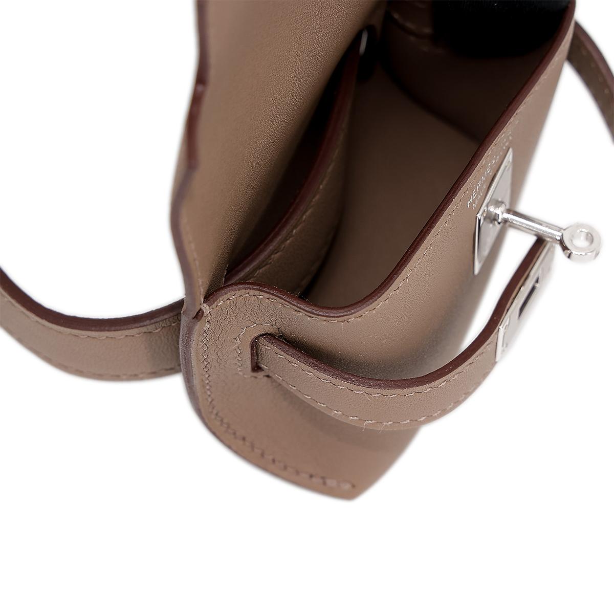 Brand New ( Rank N ) HERMÈS Kelly Moove Etoupe (18) Swift Palladium hardware W (2024) - 28