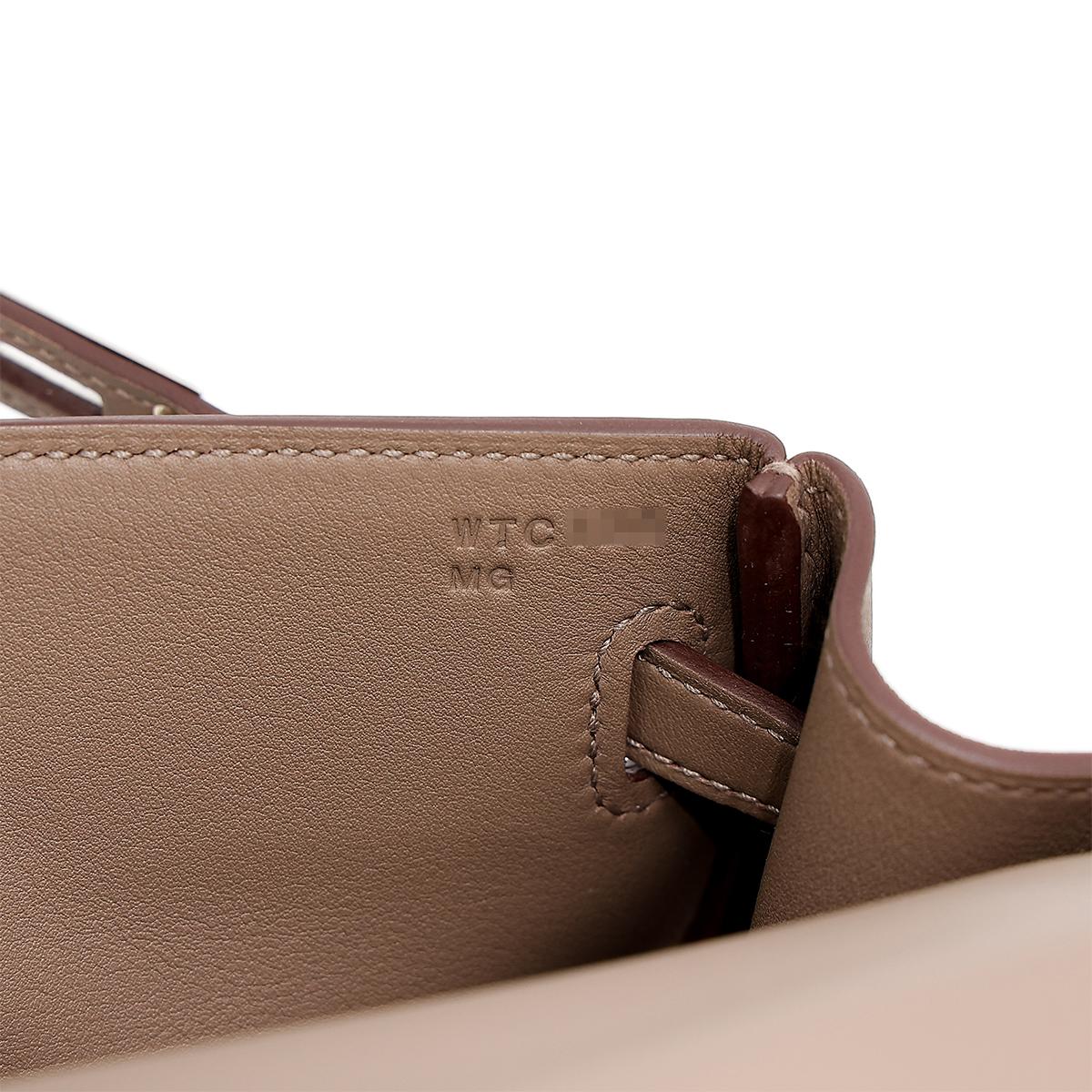 Brand New ( Rank N ) HERMÈS Kelly Moove Etoupe (18) Swift Palladium hardware W (2024) - 17