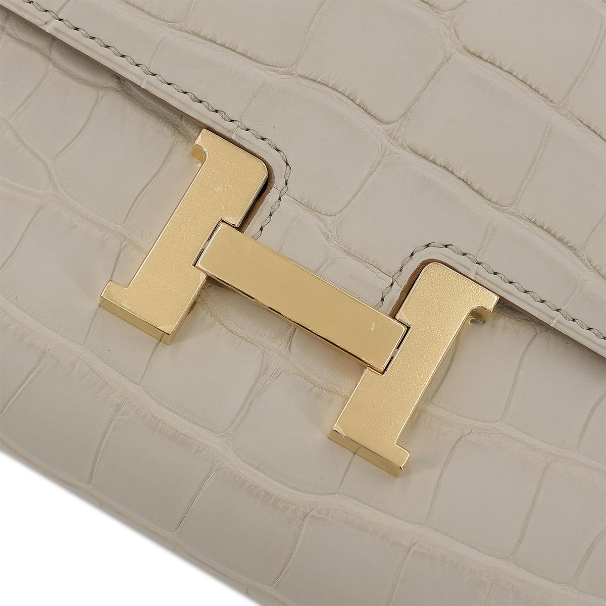HERMÈS エルメス コンスタンストゥーゴー ベトン アリゲーターマット ゴールド金具 U刻印 - 11