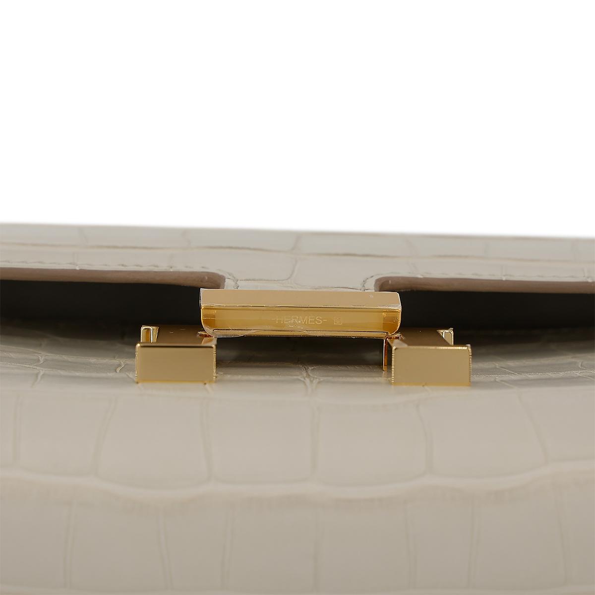 HERMÈS エルメス コンスタンストゥーゴー ベトン アリゲーターマット ゴールド金具 U刻印 - 12
