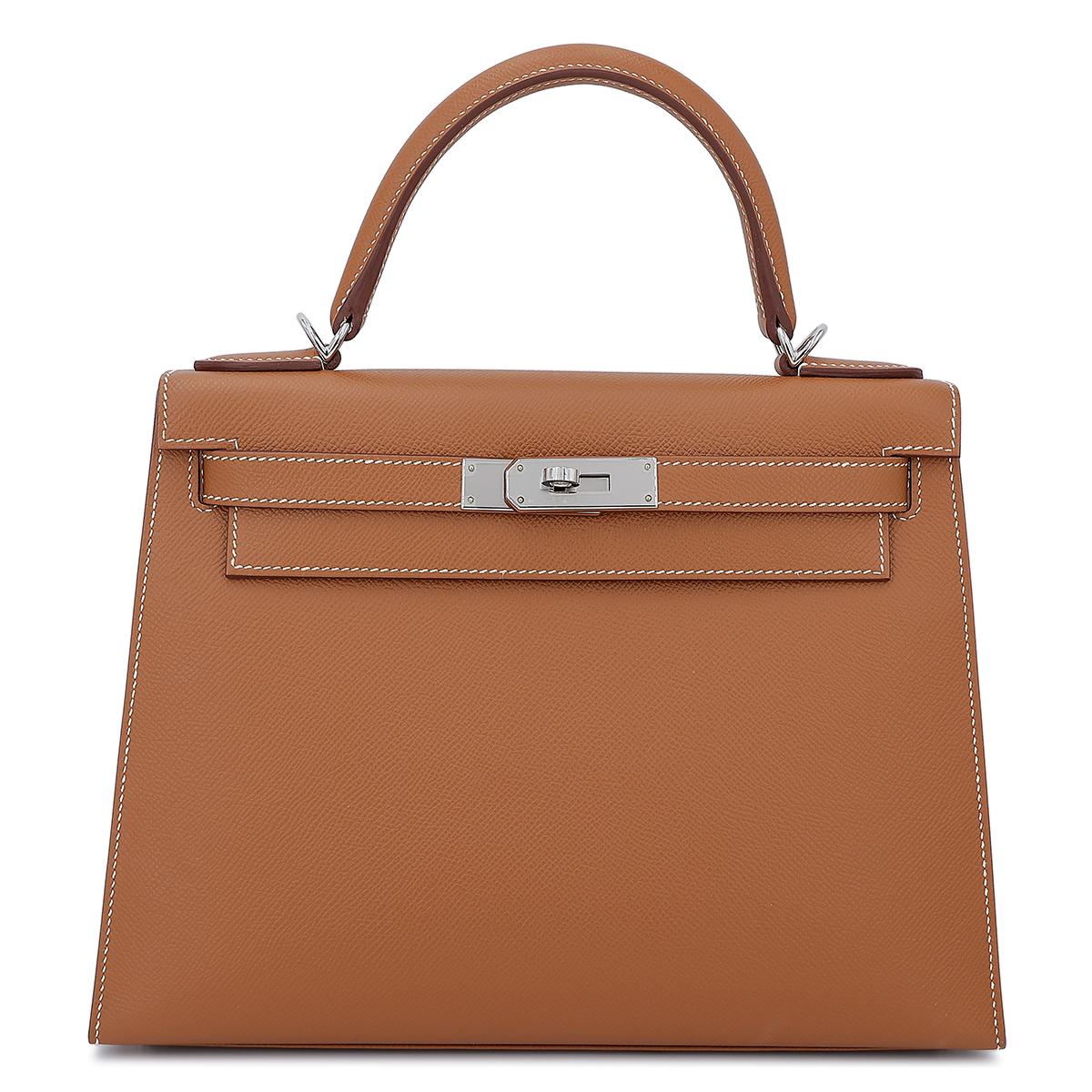 HERMÈS Kelly 28 Sellier in Gold Epsom leather with Palladium hardware - 1