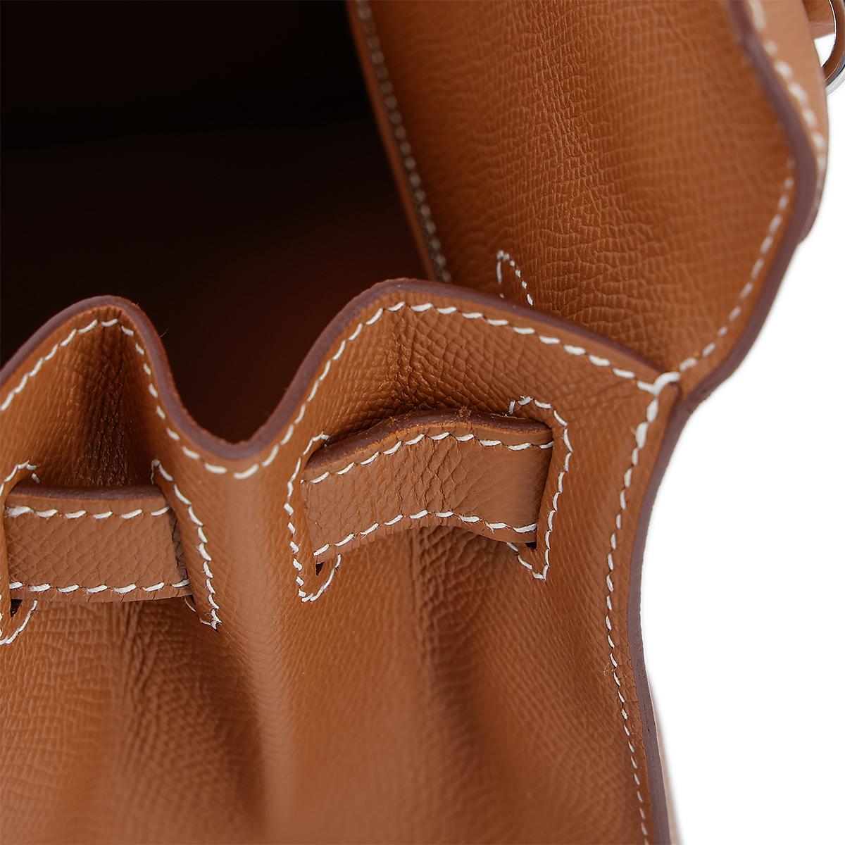 HERMÈS Kelly 28 Sellier in Gold Epsom leather with Palladium hardware - 20