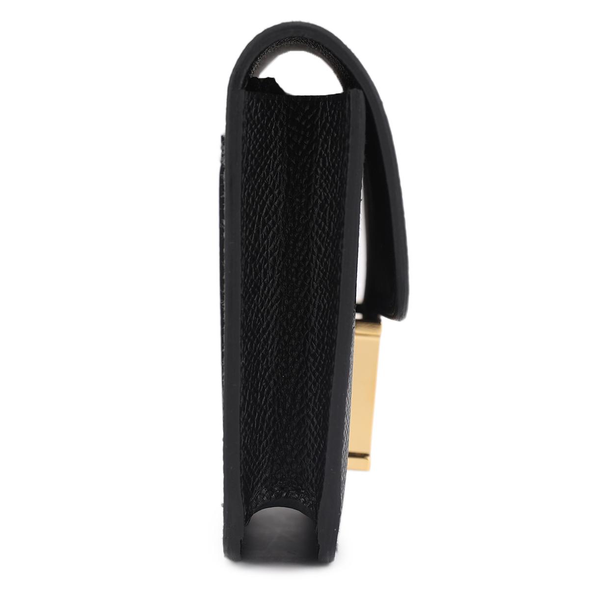 HERMÈS Constance Slim wallet in Black Epsom leather with Gold hardware - 5