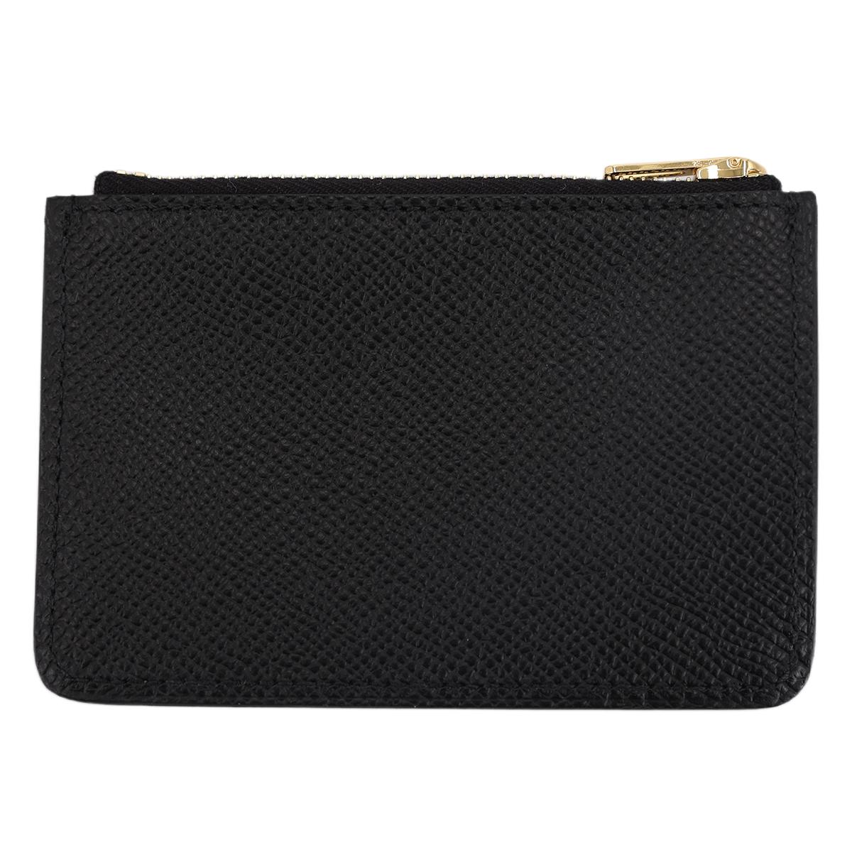HERMÈS Constance Slim wallet in Black Epsom leather with Gold hardware - 18